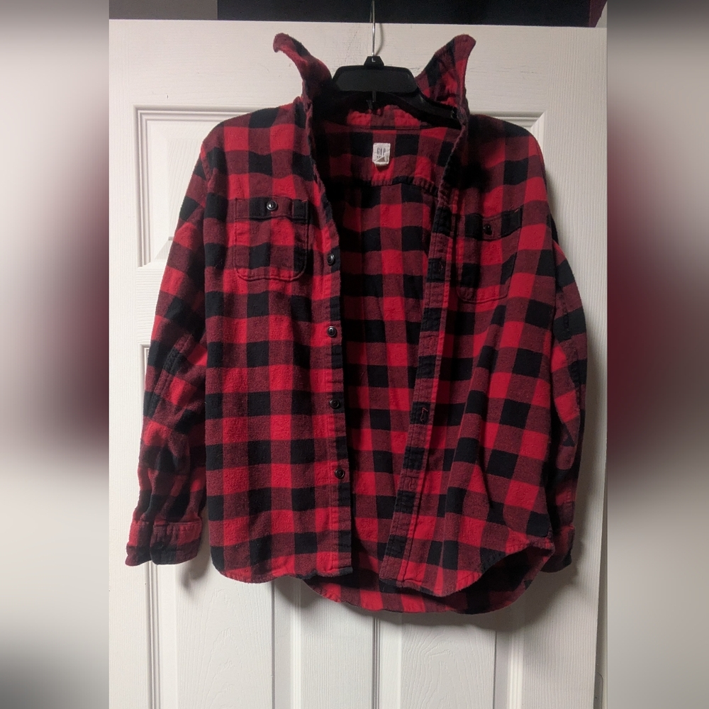 GAP Red and Black Checkered Kid's Flannel